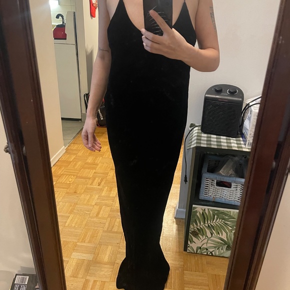 Realisation Par Black Velvet silk slip dress - Picture 6 of 10